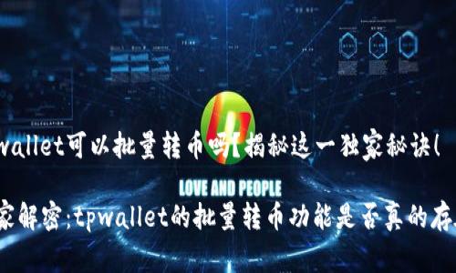 tpwallet可以批量转币吗？揭秘这一独家秘诀！

专家解密：tpwallet的批量转币功能是否真的存在？